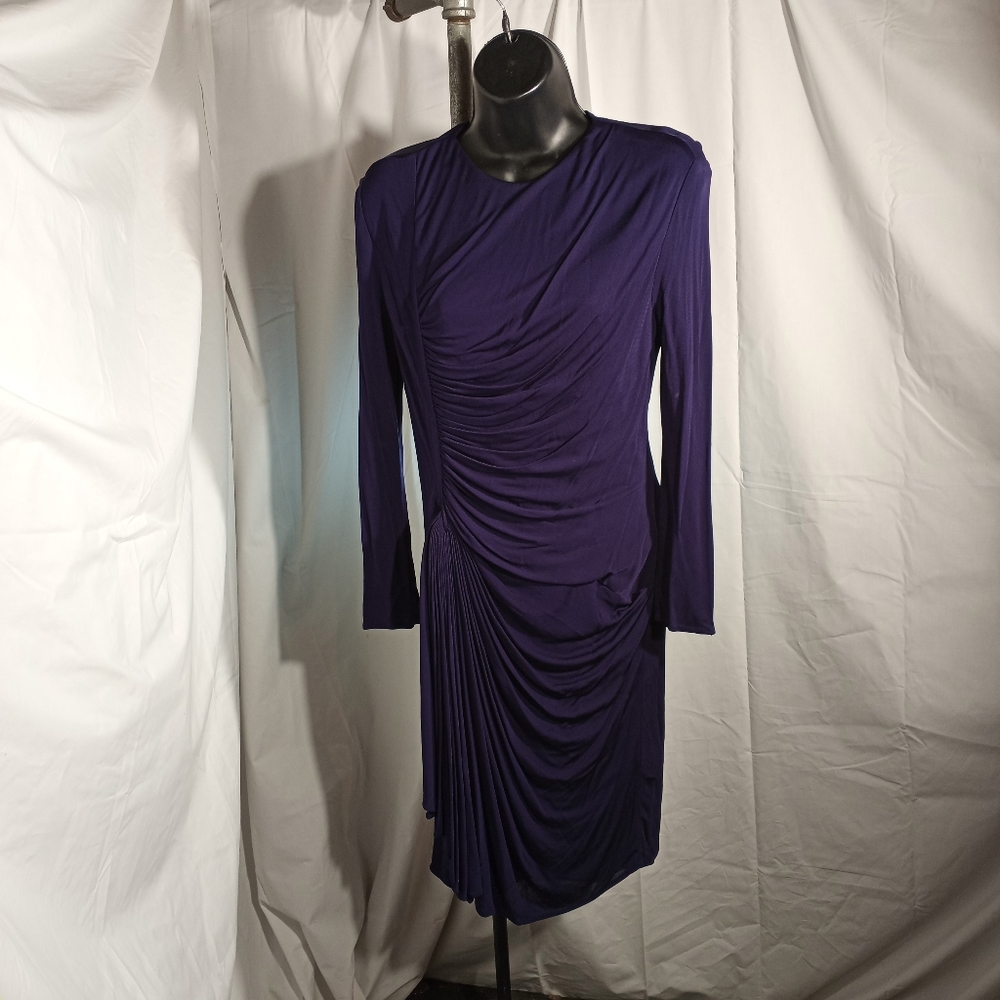 PHILLIP LIM 3.1 Purple Ruched Long Sleeve Dress